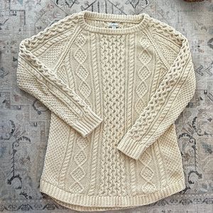 LL Bean signature cotton fisherman tunic sweater sweater